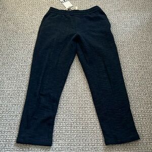 New Zara men Navy Blue Textured Pants S